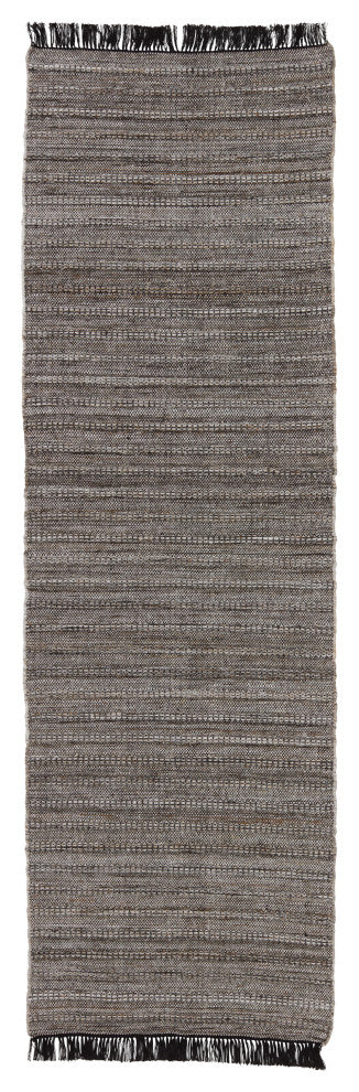 Jaipur Living Torre Indoor/Outdoor Solid Black/Rust Area Rug, 3'x10'