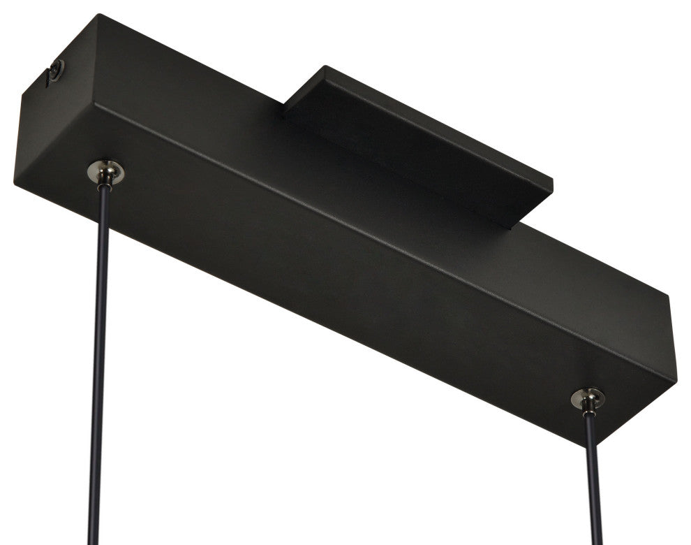 Roma 36" ETL Certified Integrated LED Height Adjustable Chandelier, Black