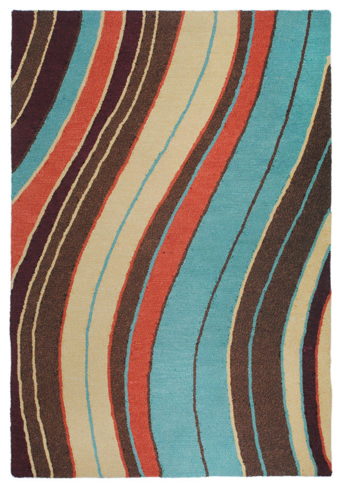 Lalunita Wave Indoor Rug Multi 5'x8'