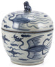 Blue And White Phoenix Lidded Jar