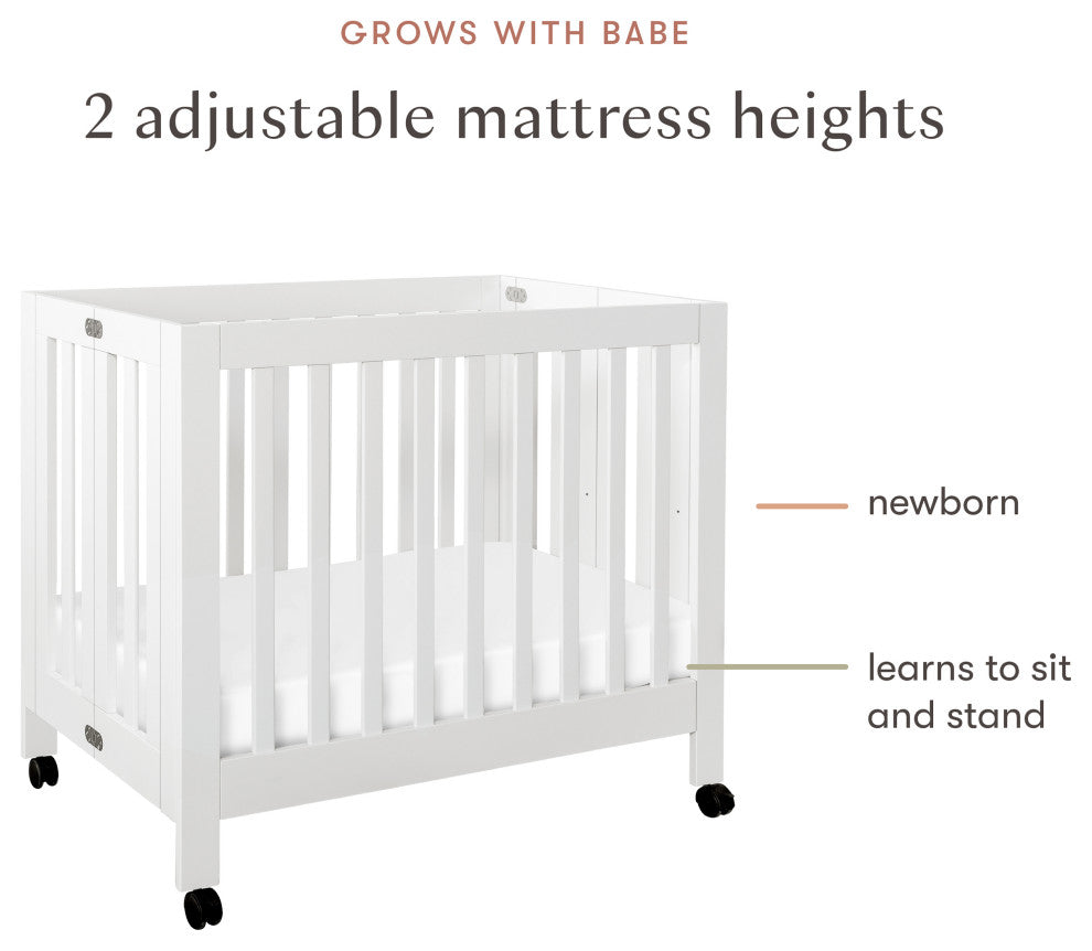 Origami Mini Crib, White