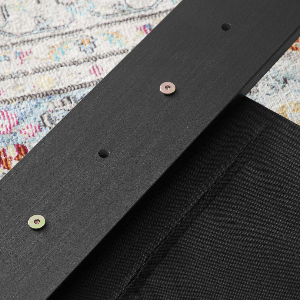 Tufted Headboard, Full Queen Size, Velvet, Dark Gray, Modern Contemporary