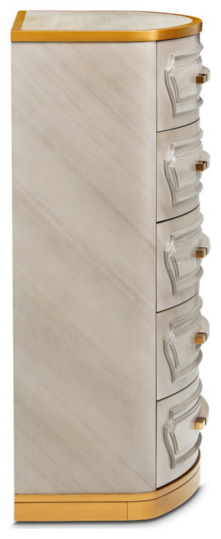 St. Charles 5-Drawer Highboy Chest, Dove Gray