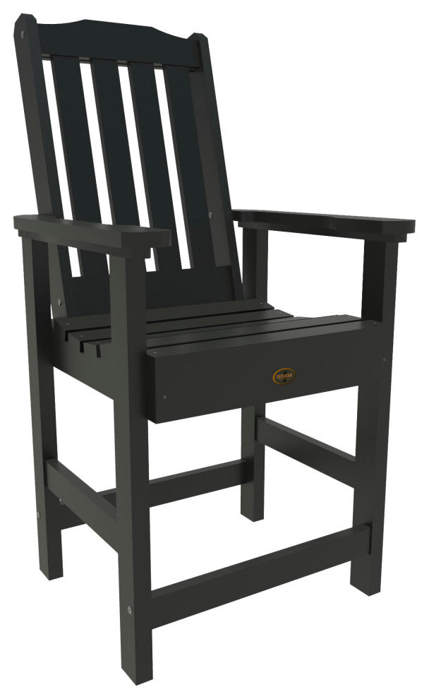 Springville Counter Dining Arm Chair, Weathered Acorn, Black