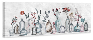"Assorted Flowers, Glass" Painting Print on Wrapped Canvas