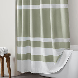 Madison Park Spa Waffle Shower Curtain With 3M Treatment