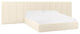 Palani Cream Bed With Wings, Velvet Cream, King