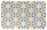 Gray and Yellow Geo Circles 34x21 Bath Mat