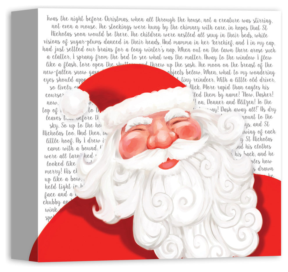 Twas the Night Before Santa 12x12 Canvas Wall Art