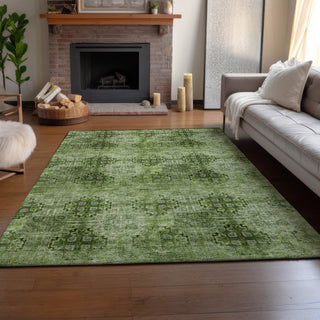 Premium Machine Washable Mayfield AMF557 Olive 3' x 5' Rug
