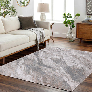 High-Low Silas Gray/Brown Rug, Gray, 7'9"x10'