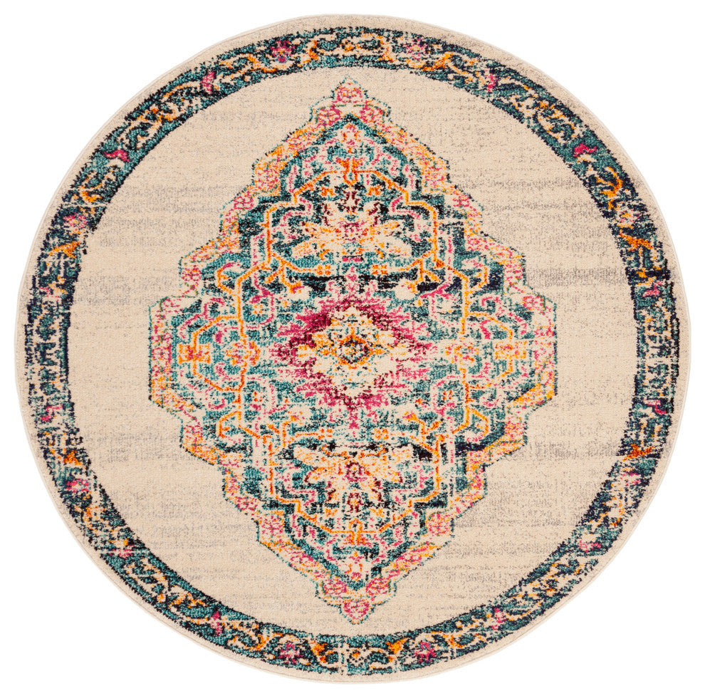 Safavieh Monaco Collection MNC254 Rug, Multi, 5' Round