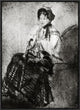 "The Umbrella 1879" Framed Canvas Giclee by Mary Cassatt, 17x23"