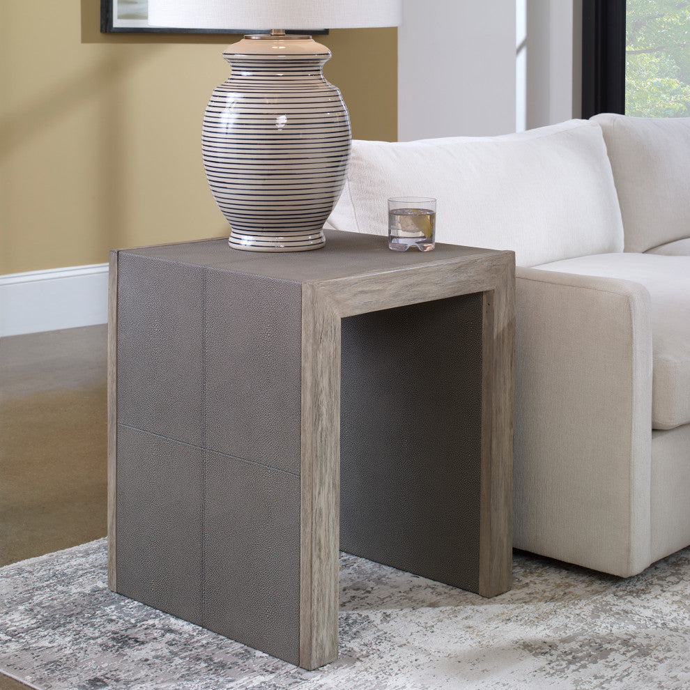Uttermost Aerina Modern Gray end table