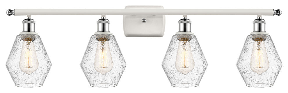 Innovations 516-4W-WPC-G654-6 4-Light Vanity Light, White, Polished Chrome