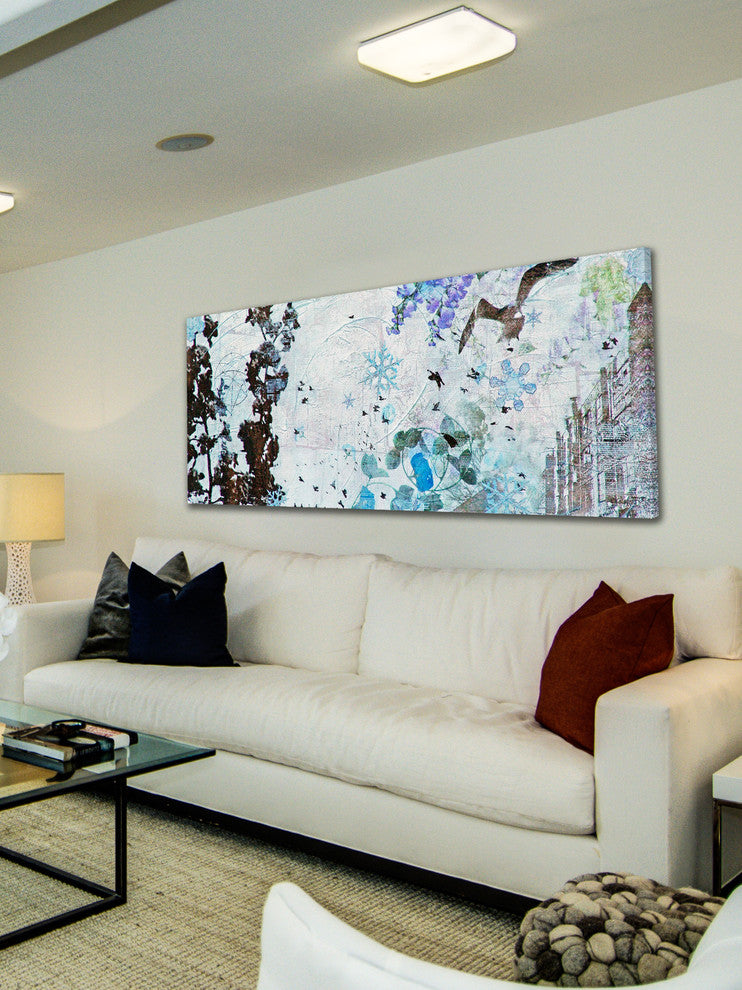 "Spring Snow" Painting Print on Canvas by Tracy Silva Barbosa
