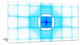 Blue Thermal Infrared Visor, Oversized Abstract Canvas Art Print, 60x28