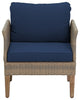 Isla 6-Piece Outdoor Conversation Set With Sofa, Club Chairs, Cobalt Blue