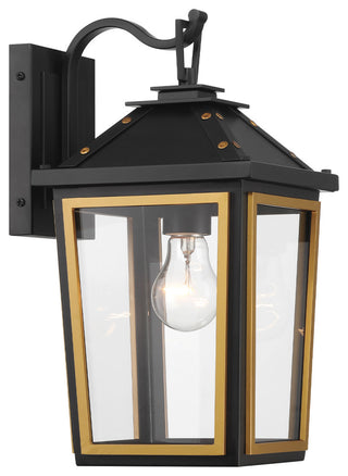 Crystorama Lighting Group HAW-601 Hawkins 14" Tall Outdoor Wall - Matte Black /