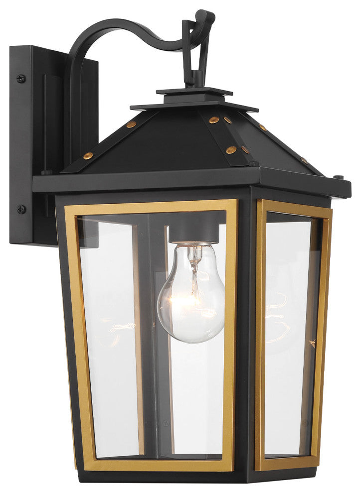 Crystorama Lighting Group HAW-601 Hawkins 14" Tall Outdoor Wall - Matte Black /