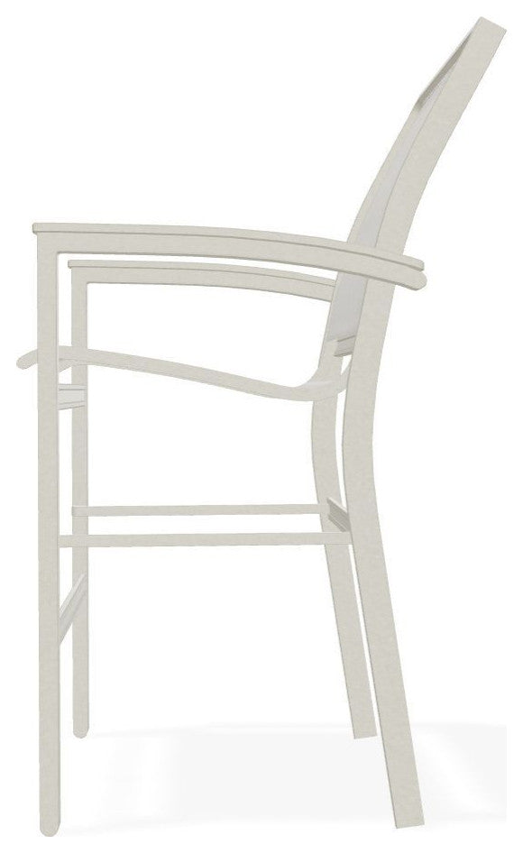 Bazza Sling Balcony Height Stackable Outdoor Stool, Deacon/Storm