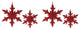 Fir Wood Snowflake Ornament, Set of 4