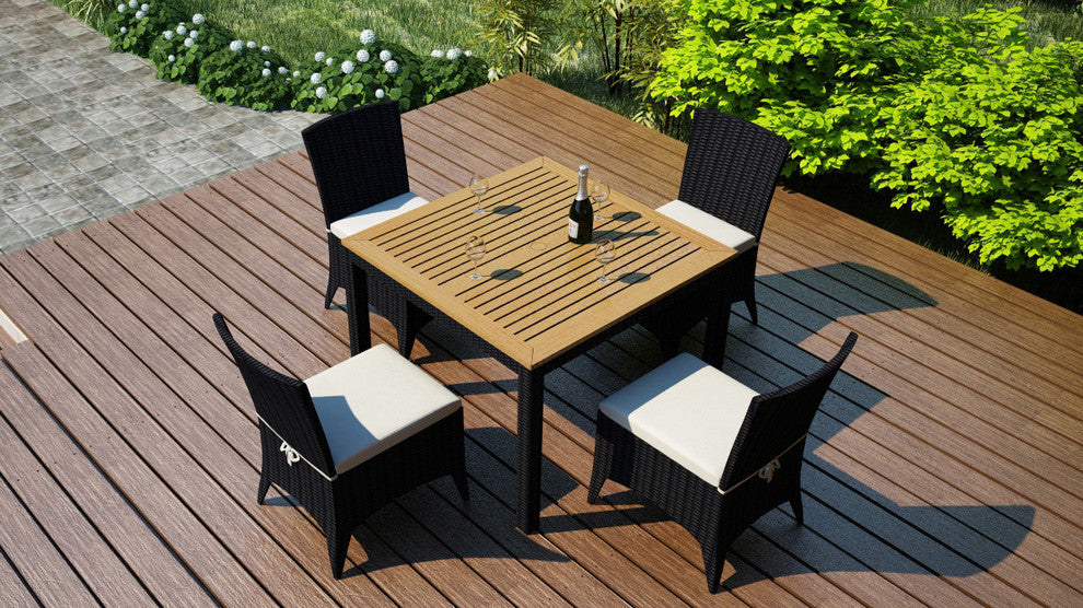 Arbor 5 Piece Dining Set, Canvas Natural