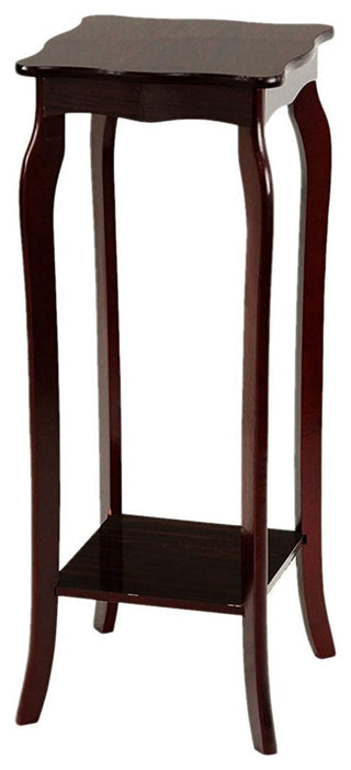 Traditional Rectangular 2 Tier Plant Stand, Mahogany