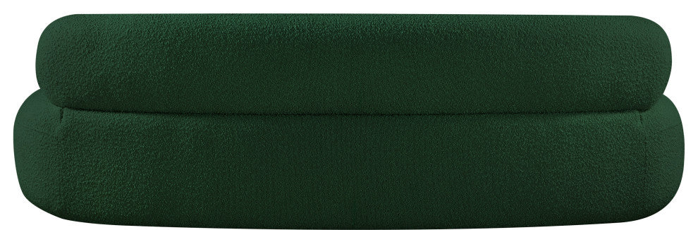 Venti Black Boucle Fabric Upholstered Set, Green, Sofa
