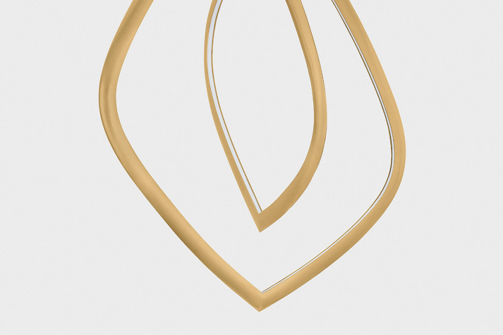 Corbett Lighting Arles LED Chandelier, Vintage Brass, 22.25"Lx29"Wx45.25"H