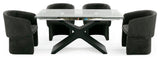 Modrest Vassar Modern Grey Velvet Dining Chair