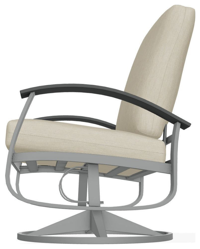 Belle Isle Cushion Outdoor Swivel Rocker, Huskie/Graphite