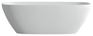 67" Stone Resin Solid Surface Freestanding Bathtub, Matte White
