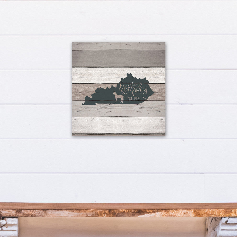 Kentucky Established 16x16 Canvas Wall Art