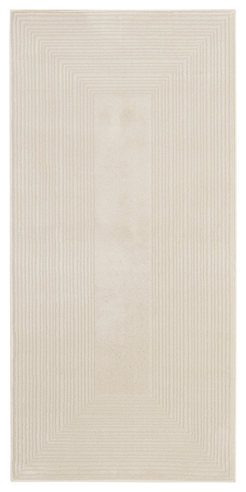 Calvin Klein CK024 Irradiant 2' x 4' Ivory Modern Indoor Rug