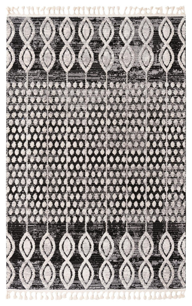 Unique Loom Cherokee Asheville Area Rug, Charcoal, 6' 0 X 9' 0 Rectangular