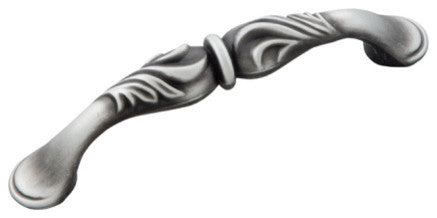Belwith Hickory 96mm Mayfair Satin Pewter Antique Cabinet Pull P3092-SPA
