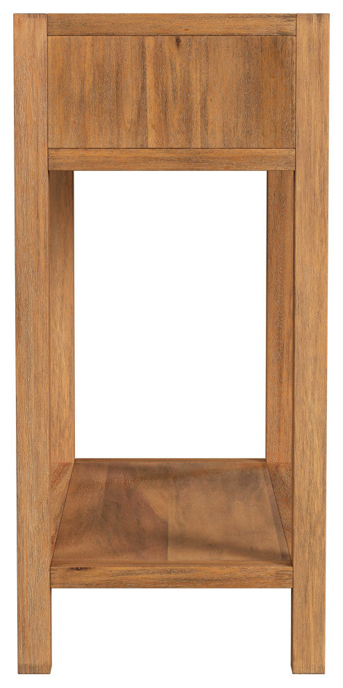 Lark Wood 1-Drawer Nightstand, Natural