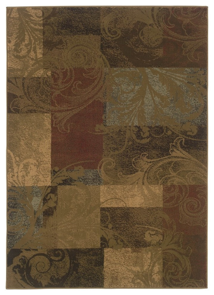 Hudson 036G1 Green/Red 6'7"x9'6" Rug
