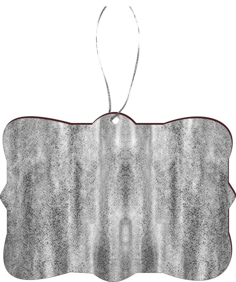 Black and White Texture Design Rectangle Christmas Tree Ornament