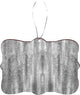 Black and White Texture Design Rectangle Christmas Tree Ornament