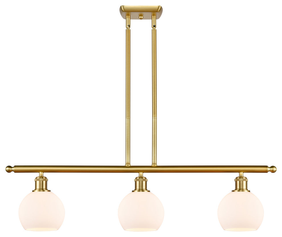 Innovations 516-3I-SG-G121-6 3 Light 36" Island Light, Satin Gold