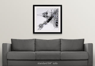 "Sneak Attack Rush" Black Framed Art Print, 32"x32"x1"
