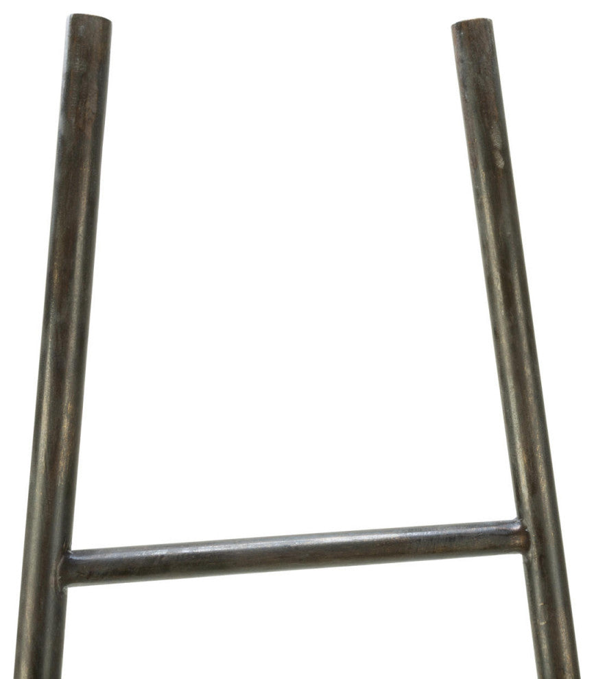 55"H Black Metal Ladder Tripod Floor Easel
