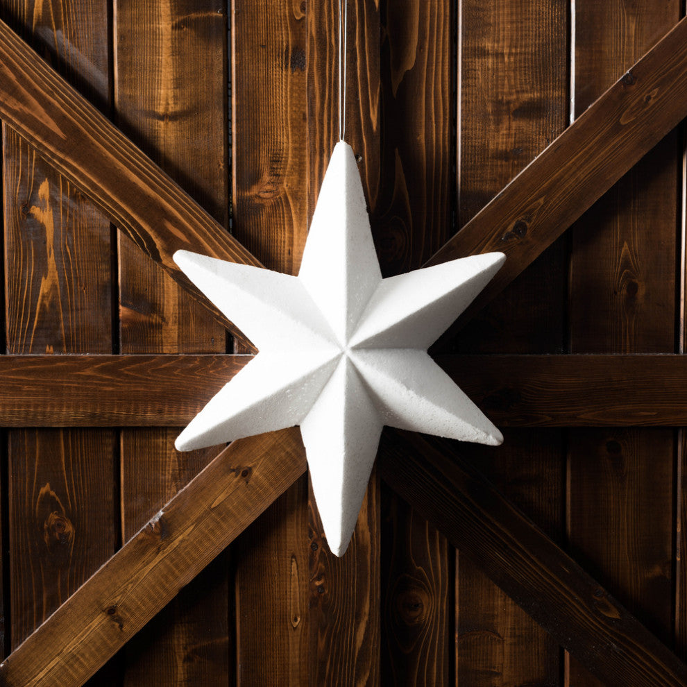 Vickerman L180211 20" White Glitter Bethlehem Star Christmas Ornament