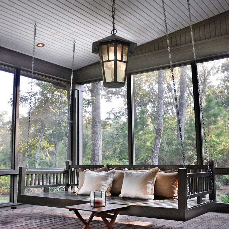 Luxury Classical Outdoor Waterproof Black Chandelier for Courtyard
