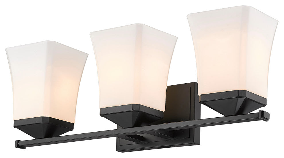 Zlite 1939-3V-MB 3-Light Vanity, Etched Opal