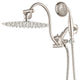 10'' Rainfall Shower Head With 12'' Upgrade Adjustable Extension Arm, Brushed Nickel