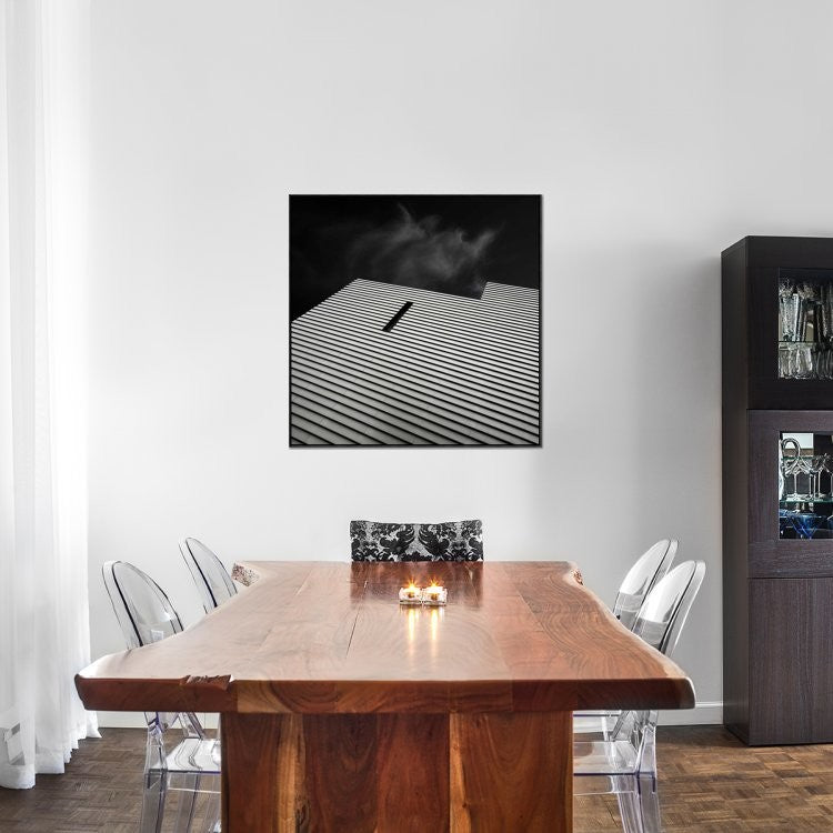 "The Small Window" Framed Canvas Giclee by Gilbert Claes, 37x37"