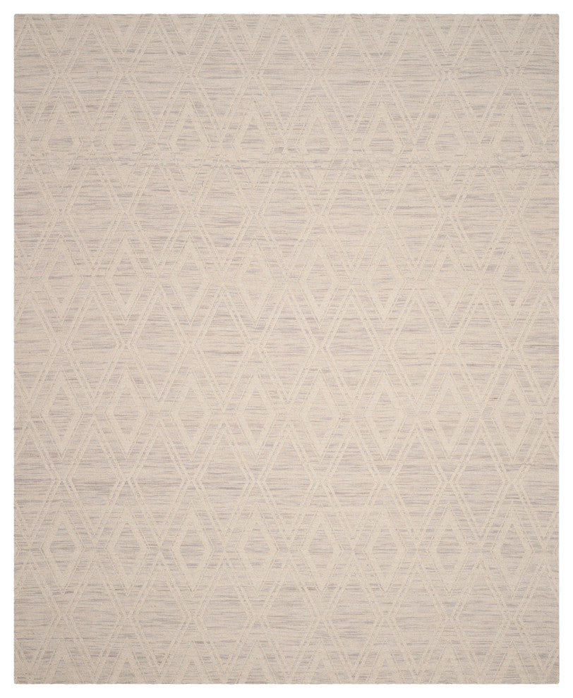 Safavieh Marbella Mrb312A Geometric Rug, Silver/Ivory, 8'x10'